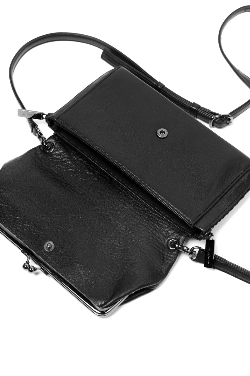 画像をギャラリービューアに読み込む, discord Yohji Yamamoto CLASP ZIP WALLET with SHOULDER STRAP (BLACK)