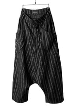 画像をギャラリービューアに読み込む, SOSNOVSKA exclusive LOADED POCKETS PANTS (BLACK × SILVER STRIPE)