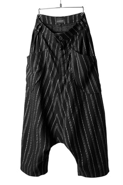 画像をギャラリービューアに読み込む, SOSNOVSKA exclusive LOADED POCKETS PANTS (BLACK × SILVER STRIPE)