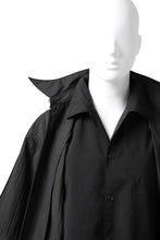 画像をギャラリービューアに読み込む, Y's.... WRINKLE TEXTURE LAYERED H/S SHIRT (BLACK)