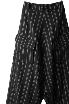 画像をギャラリービューアに読み込む, SOSNOVSKA exclusive LOADED POCKETS PANTS (BLACK × SILVER STRIPE)