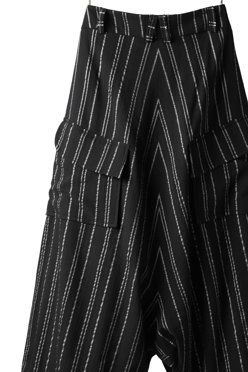 画像をギャラリービューアに読み込む, SOSNOVSKA exclusive LOADED POCKETS PANTS (BLACK × SILVER STRIPE)