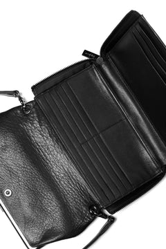 画像をギャラリービューアに読み込む, discord Yohji Yamamoto CLASP ZIP WALLET with SHOULDER STRAP (BLACK)