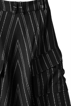 画像をギャラリービューアに読み込む, SOSNOVSKA exclusive LOADED POCKETS PANTS (BLACK × SILVER STRIPE)