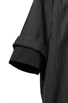 画像をギャラリービューアに読み込む, Y's.... WRINKLE TEXTURE LAYERED H/S SHIRT (BLACK)