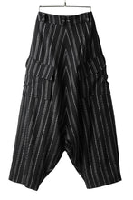 画像をギャラリービューアに読み込む, SOSNOVSKA exclusive LOADED POCKETS PANTS (BLACK × SILVER STRIPE)