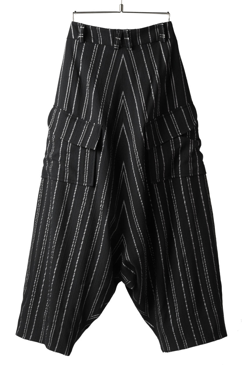 画像をギャラリービューアに読み込む, SOSNOVSKA exclusive LOADED POCKETS PANTS (BLACK × SILVER STRIPE)