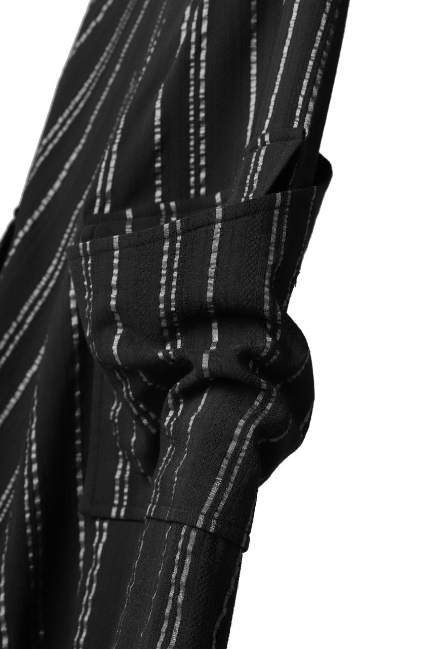 画像をギャラリービューアに読み込む, SOSNOVSKA exclusive LOADED POCKETS PANTS (BLACK × SILVER STRIPE)