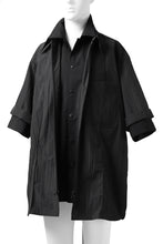 画像をギャラリービューアに読み込む, Y's.... WRINKLE TEXTURE LAYERED H/S SHIRT (BLACK)