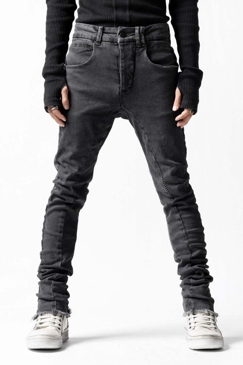 画像をギャラリービューアに読み込む, thomkrom OVER LOCKED SKINNY TROUSERS /  FADE STRETCH DENIM (LIGHT GREY)