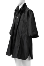 画像をギャラリービューアに読み込む, Y's.... WRINKLE TEXTURE LAYERED H/S SHIRT (BLACK)