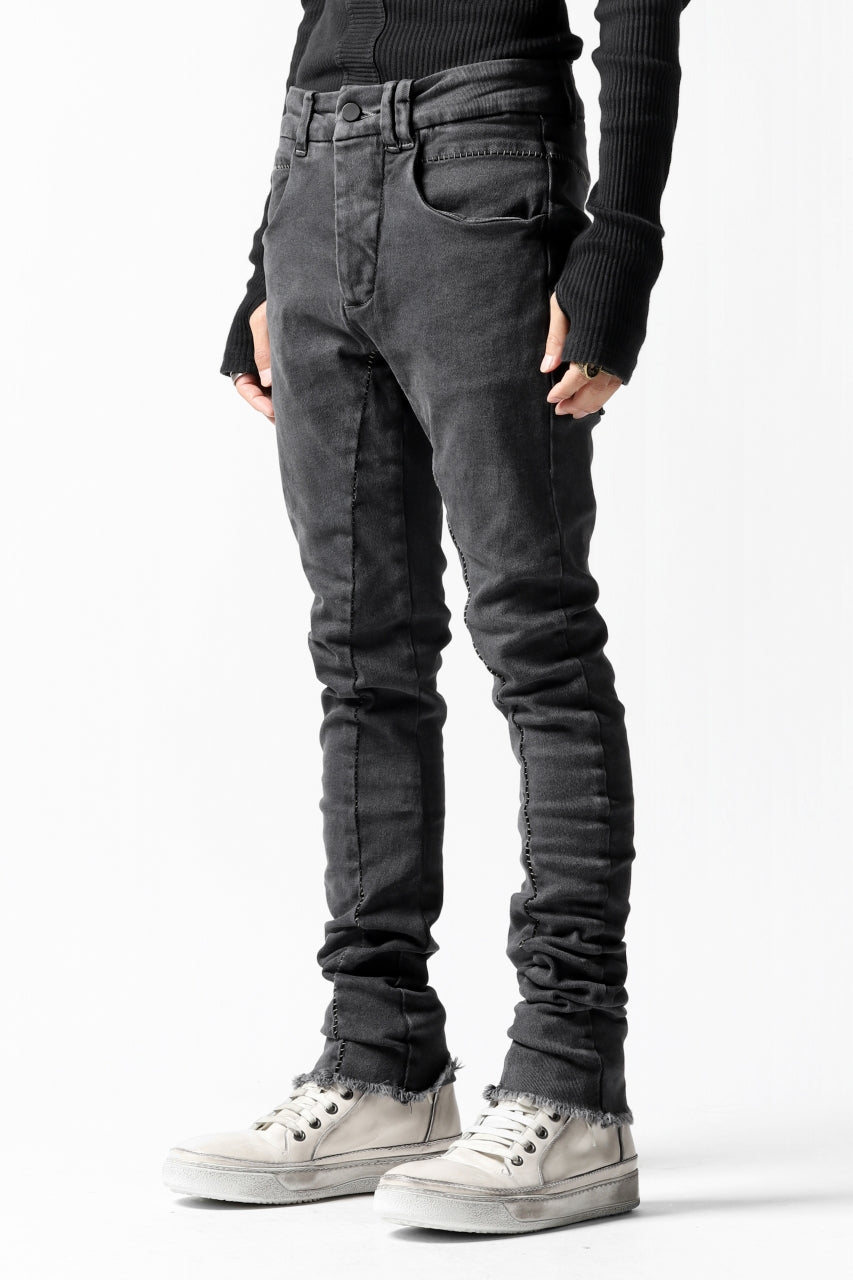 画像をギャラリービューアに読み込む, thomkrom OVER LOCKED SKINNY TROUSERS /  FADE STRETCH DENIM (LIGHT GREY)