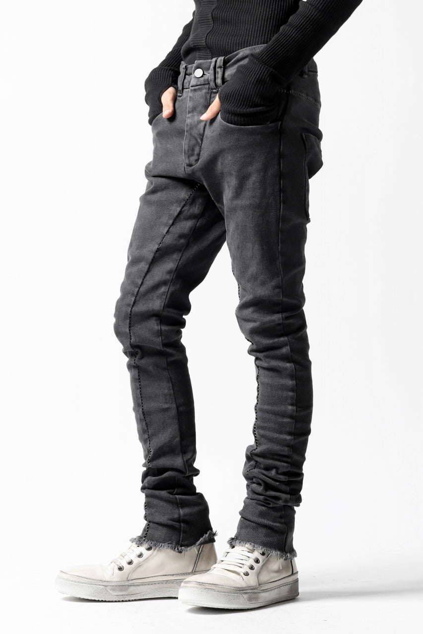 画像をギャラリービューアに読み込む, thomkrom OVER LOCKED SKINNY TROUSERS /  FADE STRETCH DENIM (LIGHT GREY)