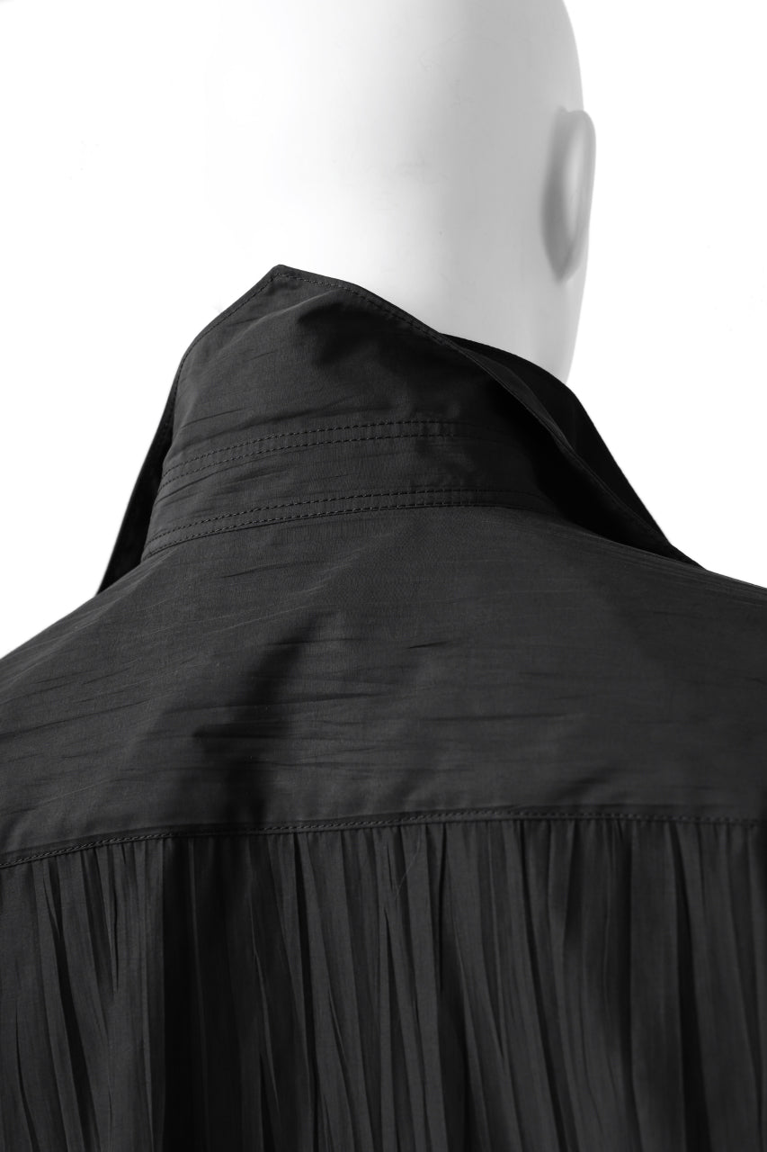 画像をギャラリービューアに読み込む, Y's.... WRINKLE TEXTURE LAYERED H/S SHIRT (BLACK)