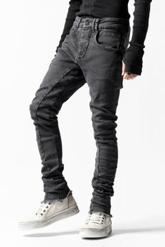 画像をギャラリービューアに読み込む, thomkrom OVER LOCKED SKINNY TROUSERS /  FADE STRETCH DENIM (LIGHT GREY)