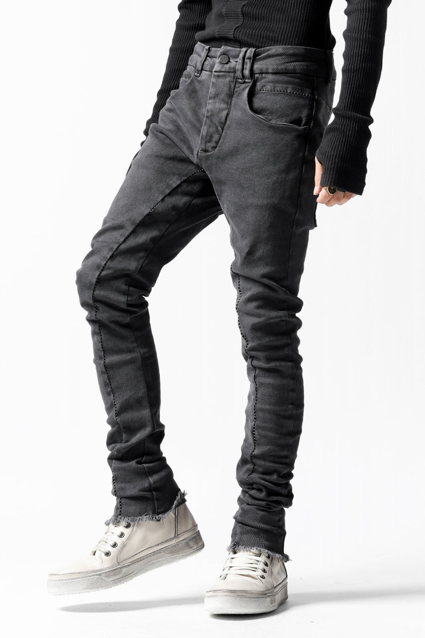 画像をギャラリービューアに読み込む, thomkrom OVER LOCKED SKINNY TROUSERS /  FADE STRETCH DENIM (LIGHT GREY)