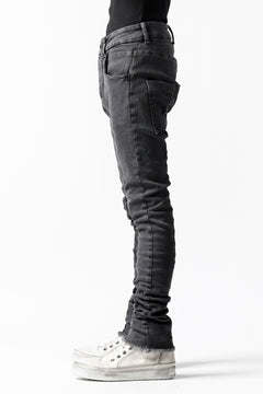 画像をギャラリービューアに読み込む, thomkrom OVER LOCKED SKINNY TROUSERS /  FADE STRETCH DENIM (LIGHT GREY)
