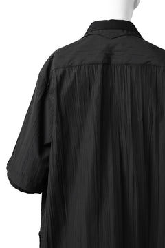 画像をギャラリービューアに読み込む, Y's.... WRINKLE TEXTURE LAYERED H/S SHIRT (BLACK)