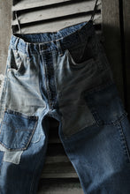 画像をギャラリービューアに読み込む, CHANGES VINTAGE REMAKE DENIM STRAIGHT PANTS / RARE DENIM (INDIGO #A)
