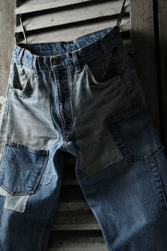 画像をギャラリービューアに読み込む, CHANGES VINTAGE REMAKE DENIM STRAIGHT PANTS / RARE DENIM (INDIGO #A)