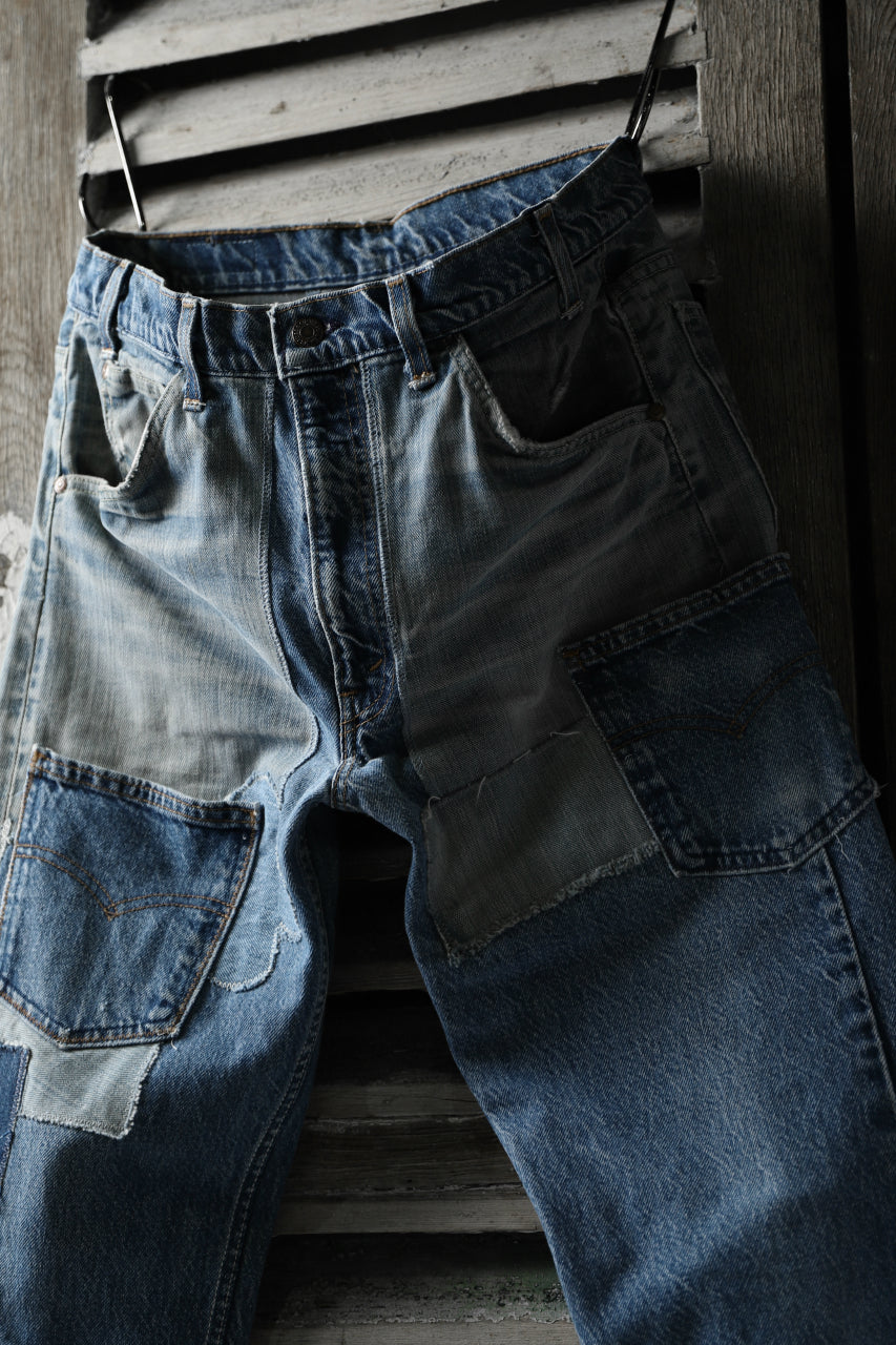 画像をギャラリービューアに読み込む, CHANGES VINTAGE REMAKE DENIM STRAIGHT PANTS / RARE DENIM (INDIGO #A)