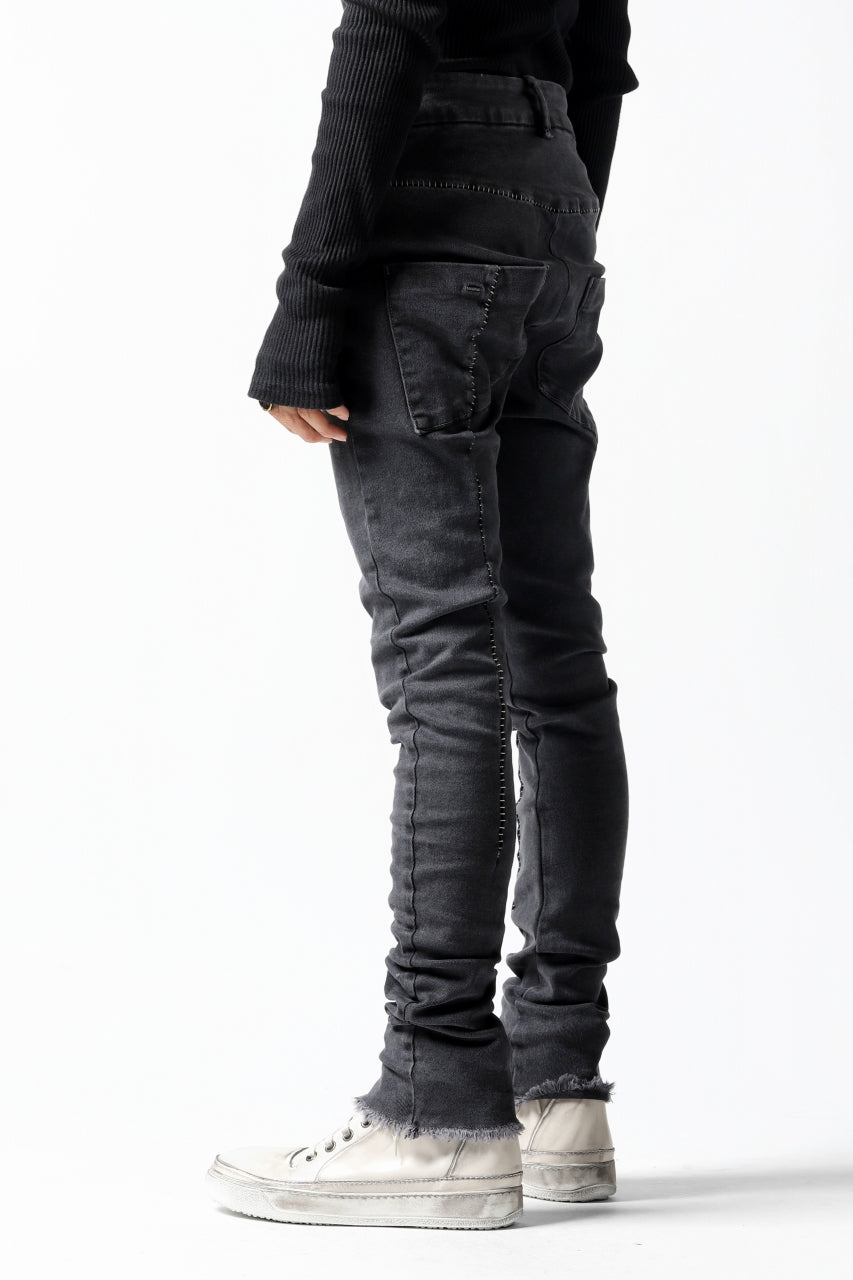 画像をギャラリービューアに読み込む, thomkrom OVER LOCKED SKINNY TROUSERS /  FADE STRETCH DENIM (LIGHT GREY)