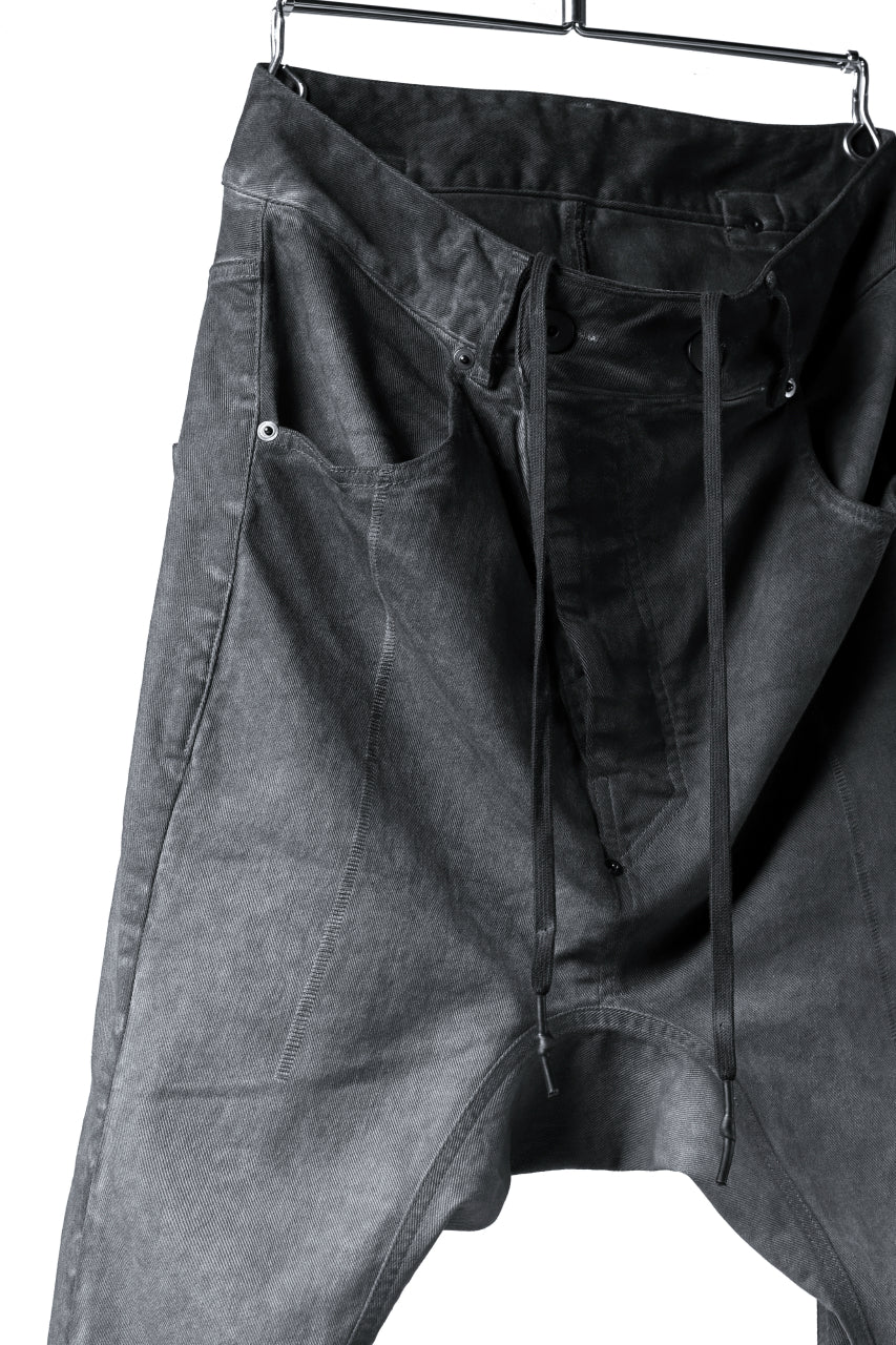 画像をギャラリービューアに読み込む, 11 BY BORIS BIDJAN SABERI LOW-DROPPED CROTCH BAGGY PANT "P4C-F-1481" (STRETCH DENIM / DIRTY GREY)