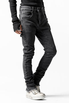 画像をギャラリービューアに読み込む, thomkrom OVER LOCKED SKINNY TROUSERS /  FADE STRETCH DENIM (LIGHT GREY)
