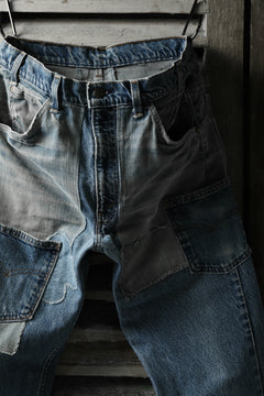 画像をギャラリービューアに読み込む, CHANGES VINTAGE REMAKE DENIM STRAIGHT PANTS / RARE DENIM (INDIGO #A)