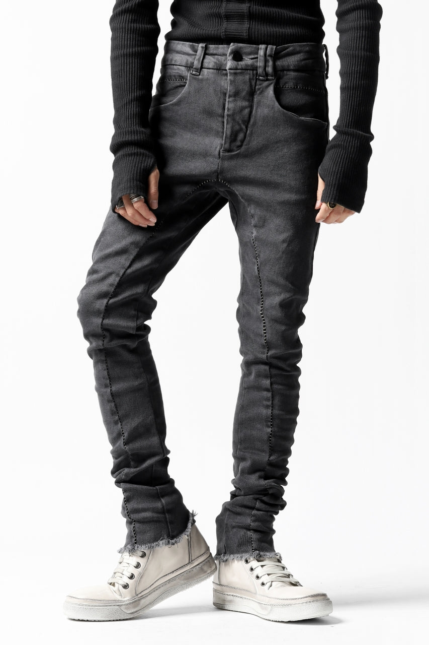画像をギャラリービューアに読み込む, thomkrom OVER LOCKED SKINNY TROUSERS /  FADE STRETCH DENIM (LIGHT GREY)