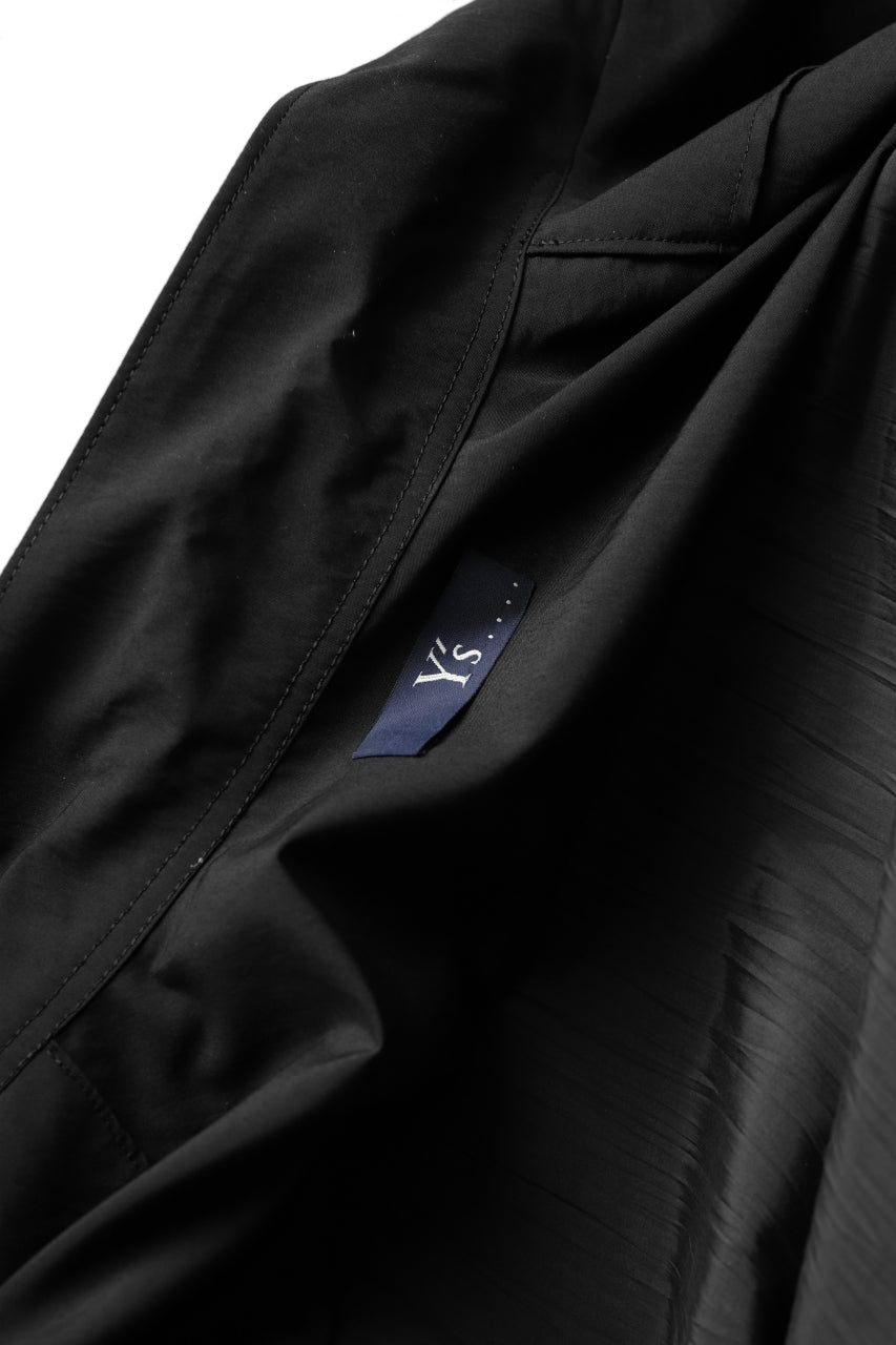 画像をギャラリービューアに読み込む, Y's.... WRINKLE TEXTURE LAYERED H/S SHIRT (BLACK)