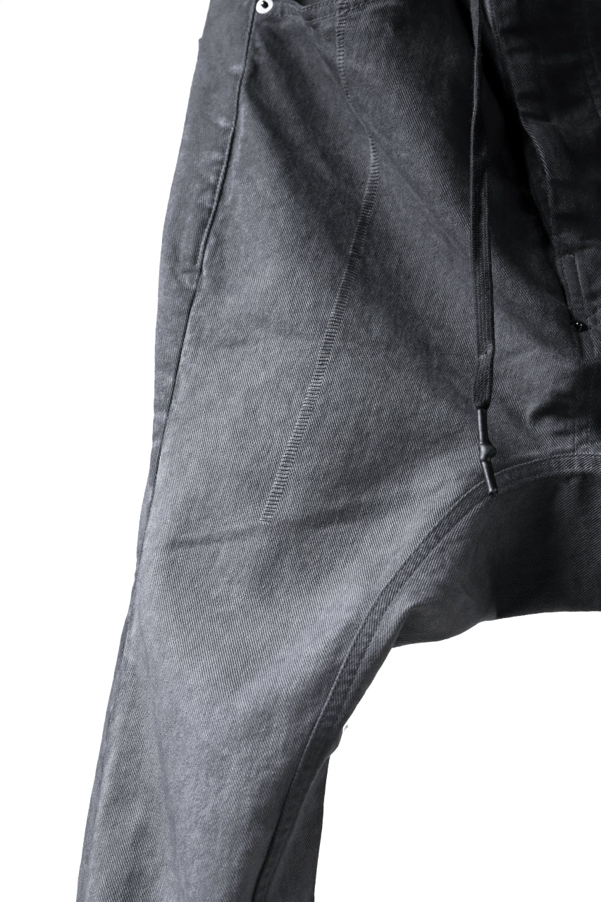 画像をギャラリービューアに読み込む, 11 BY BORIS BIDJAN SABERI LOW-DROPPED CROTCH BAGGY PANT &quot;P4C-F-1481&quot; (STRETCH DENIM / DIRTY GREY)