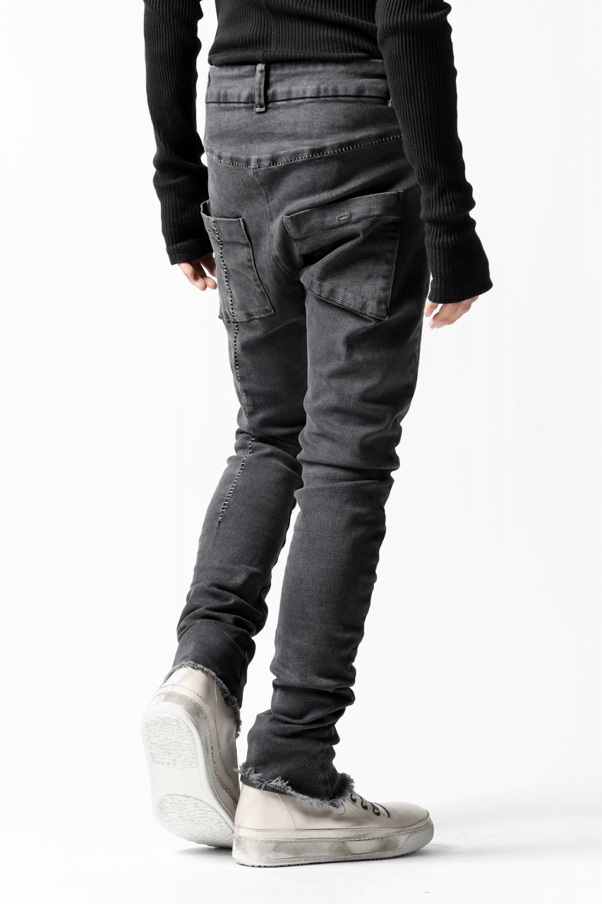 画像をギャラリービューアに読み込む, thomkrom OVER LOCKED SKINNY TROUSERS /  FADE STRETCH DENIM (LIGHT GREY)