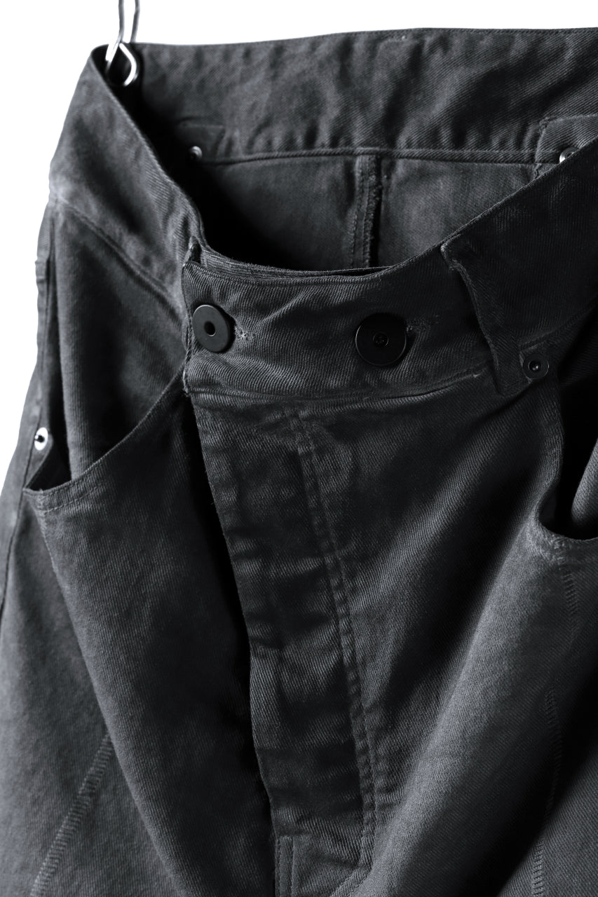 画像をギャラリービューアに読み込む, 11 BY BORIS BIDJAN SABERI LOW-DROPPED CROTCH BAGGY PANT &quot;P4C-F-1481&quot; (STRETCH DENIM / DIRTY GREY)