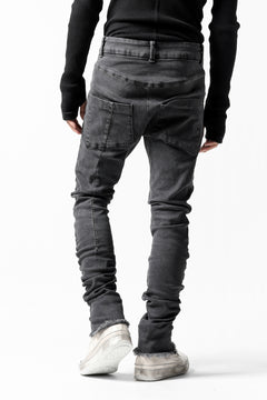 画像をギャラリービューアに読み込む, thomkrom OVER LOCKED SKINNY TROUSERS /  FADE STRETCH DENIM (LIGHT GREY)
