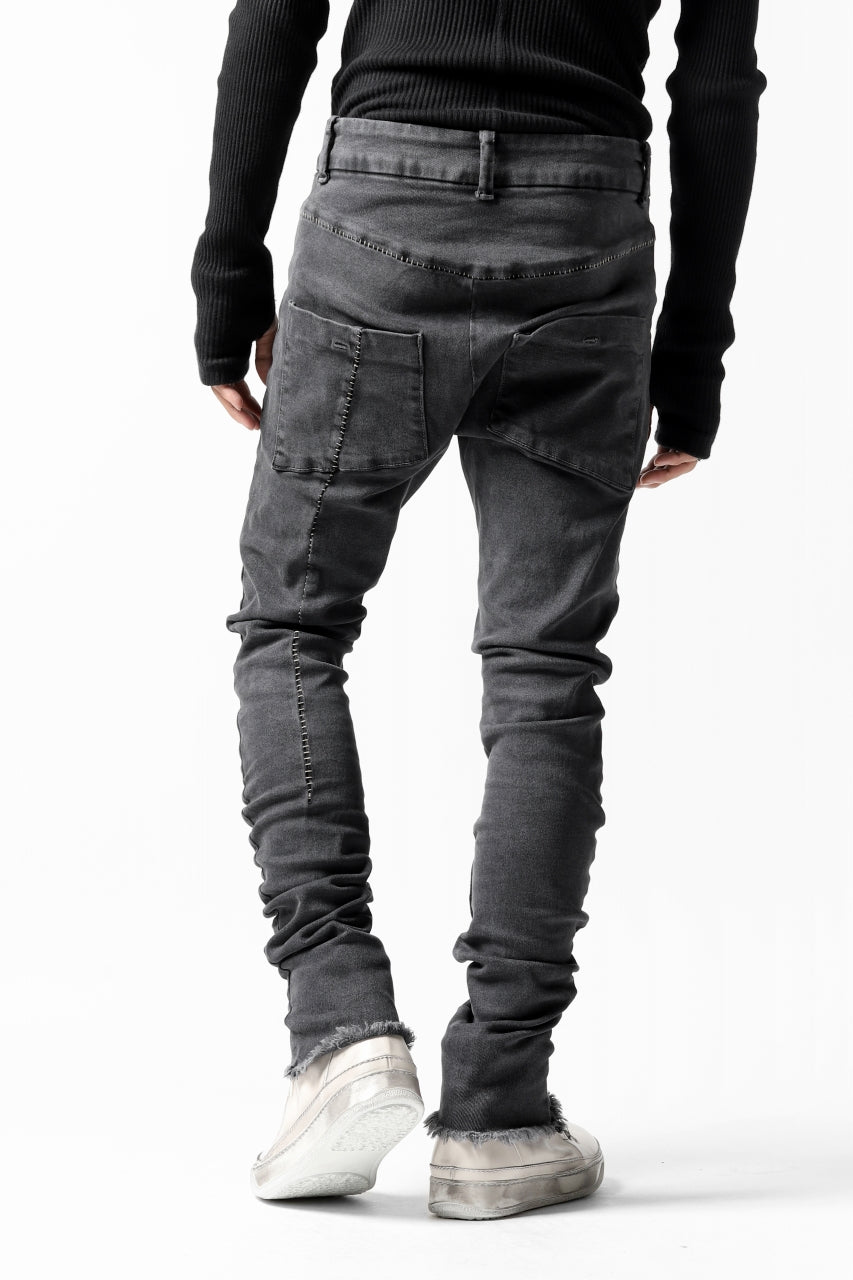 画像をギャラリービューアに読み込む, thomkrom OVER LOCKED SKINNY TROUSERS /  FADE STRETCH DENIM (LIGHT GREY)