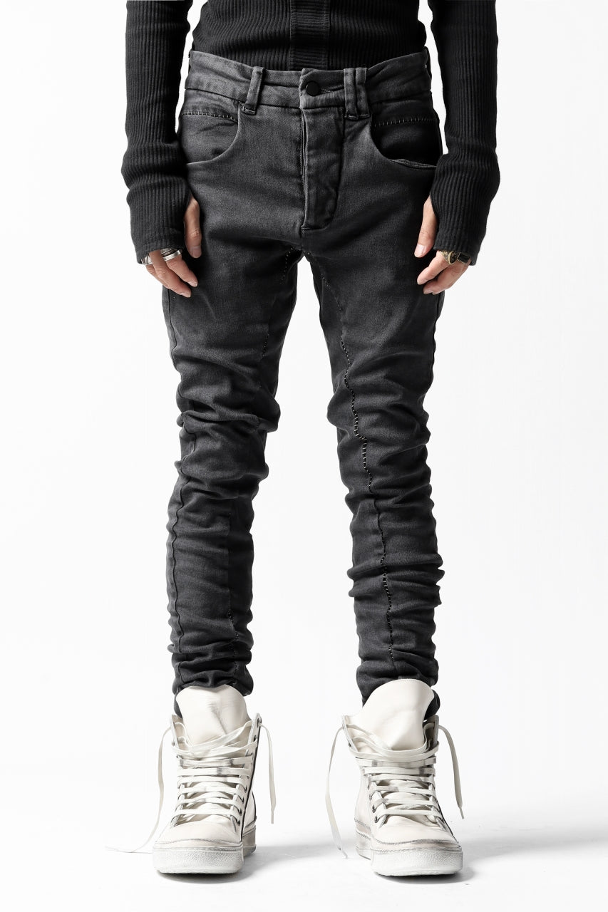 画像をギャラリービューアに読み込む, thomkrom OVER LOCKED SKINNY TROUSERS /  FADE STRETCH DENIM (LIGHT GREY)