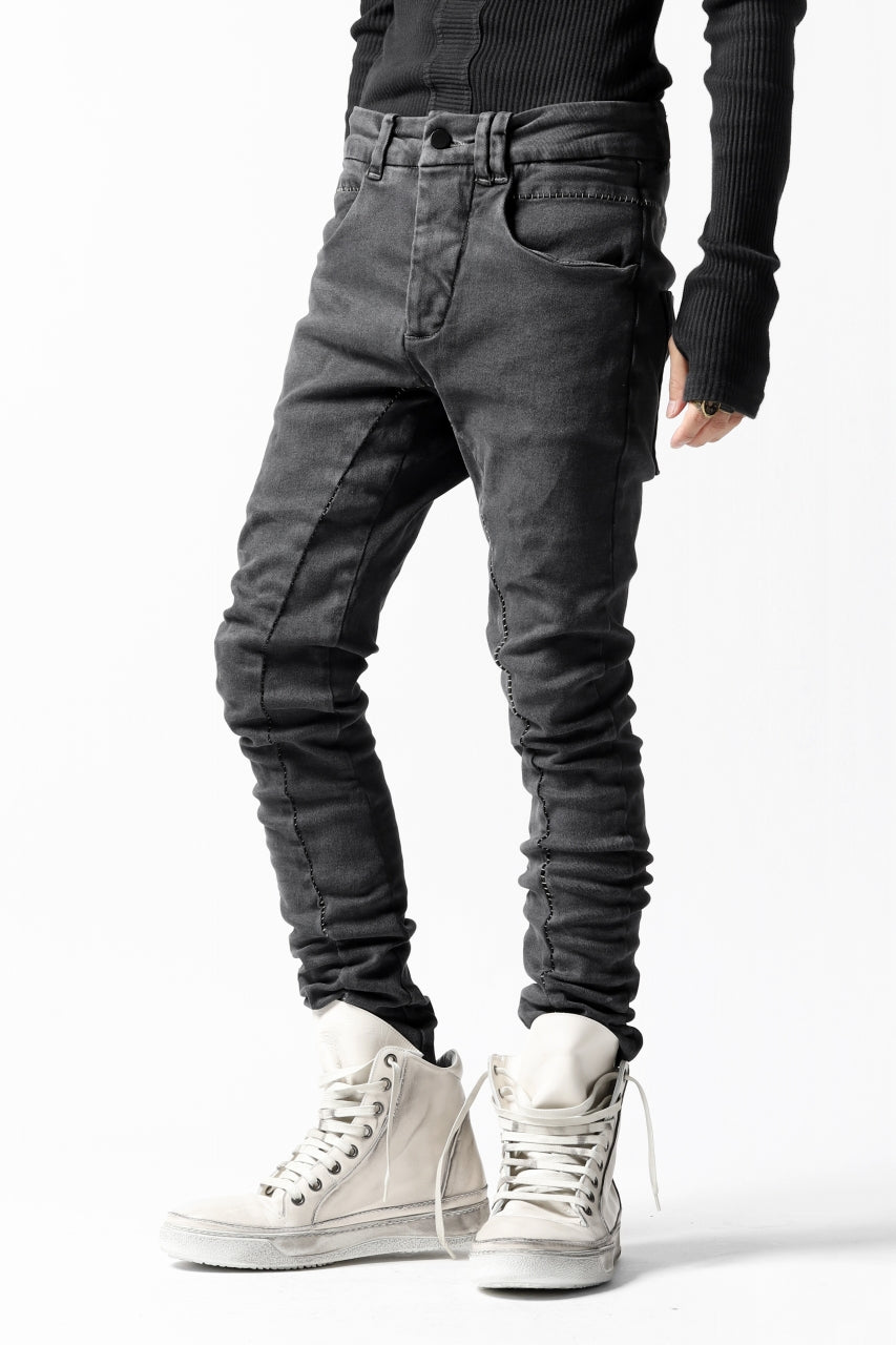 画像をギャラリービューアに読み込む, thomkrom OVER LOCKED SKINNY TROUSERS /  FADE STRETCH DENIM (LIGHT GREY)