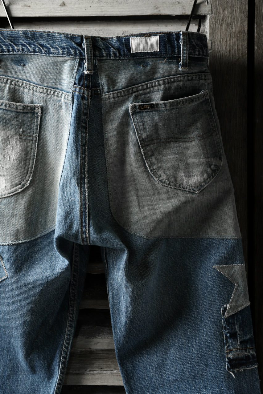 画像をギャラリービューアに読み込む, CHANGES VINTAGE REMAKE DENIM STRAIGHT PANTS / RARE DENIM (INDIGO #A)