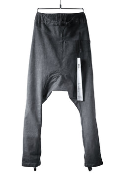 画像をギャラリービューアに読み込む, 11 BY BORIS BIDJAN SABERI LOW-DROPPED CROTCH BAGGY PANT "P4C-F-1481" (STRETCH DENIM / DIRTY GREY)