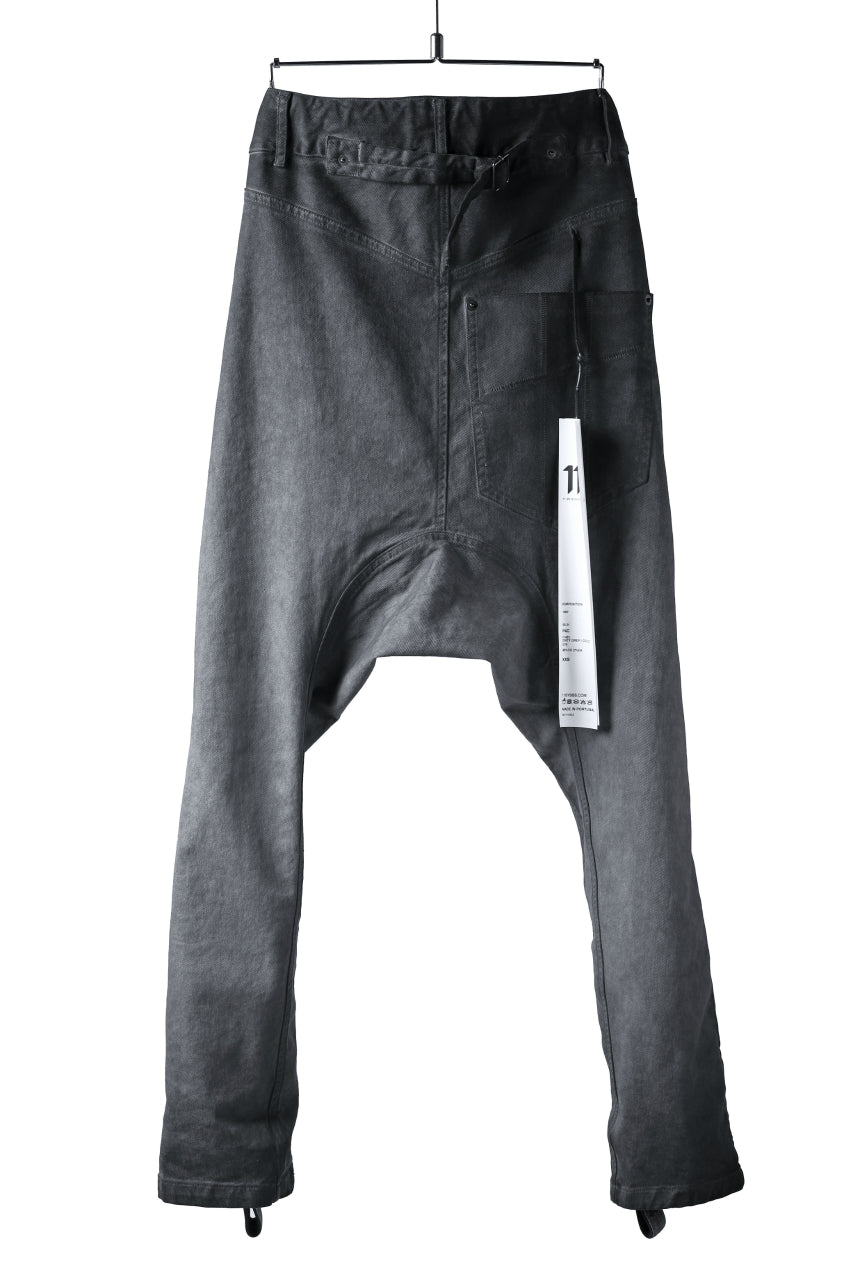 画像をギャラリービューアに読み込む, 11 BY BORIS BIDJAN SABERI LOW-DROPPED CROTCH BAGGY PANT &quot;P4C-F-1481&quot; (STRETCH DENIM / DIRTY GREY)