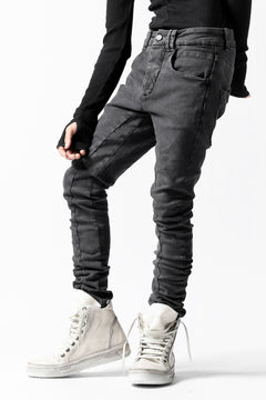 画像をギャラリービューアに読み込む, thomkrom OVER LOCKED SKINNY TROUSERS /  FADE STRETCH DENIM (LIGHT GREY)