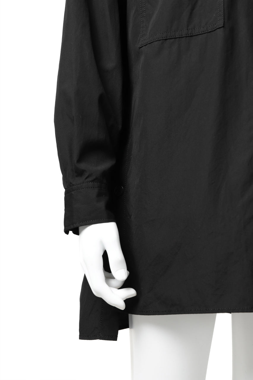 画像をギャラリービューアに読み込む, Y's LOOSEY WORK SHIRT / AIR-TUMBLED COTTON (BLACK)