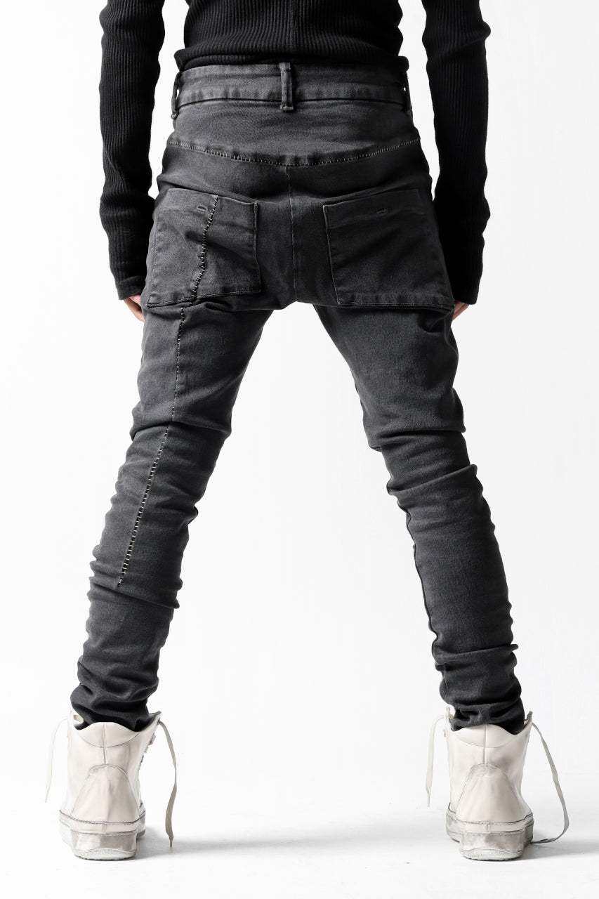 画像をギャラリービューアに読み込む, thomkrom OVER LOCKED SKINNY TROUSERS /  FADE STRETCH DENIM (LIGHT GREY)