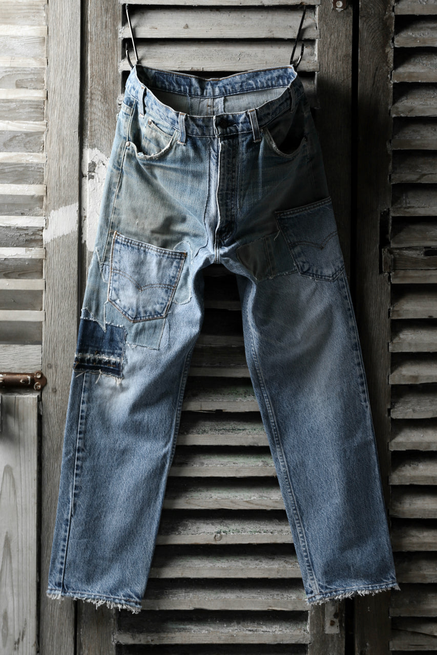画像をギャラリービューアに読み込む, CHANGES VINTAGE REMAKE DENIM STRAIGHT PANTS / RARE DENIM (INDIGO #B)