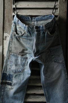 画像をギャラリービューアに読み込む, CHANGES VINTAGE REMAKE DENIM STRAIGHT PANTS / RARE DENIM (INDIGO #B)