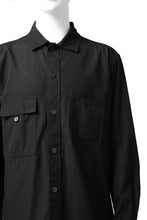 画像をギャラリービューアに読み込む, Y's LOOSEY WORK SHIRT / AIR-TUMBLED COTTON (BLACK)