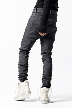 画像をギャラリービューアに読み込む, thomkrom OVER LOCKED SKINNY TROUSERS /  FADE STRETCH DENIM (LIGHT GREY)