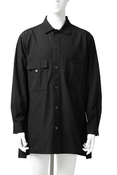 画像をギャラリービューアに読み込む, Y's LOOSEY WORK SHIRT / AIR-TUMBLED COTTON (BLACK)