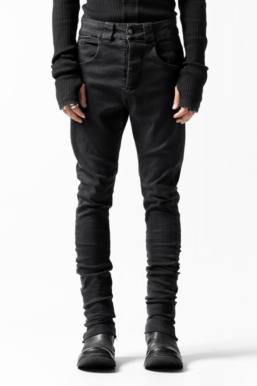 画像をギャラリービューアに読み込む, thomkrom OVER LOCKED SKINNY TROUSERS /  HYPER STRETCH DENIM (BLACK)